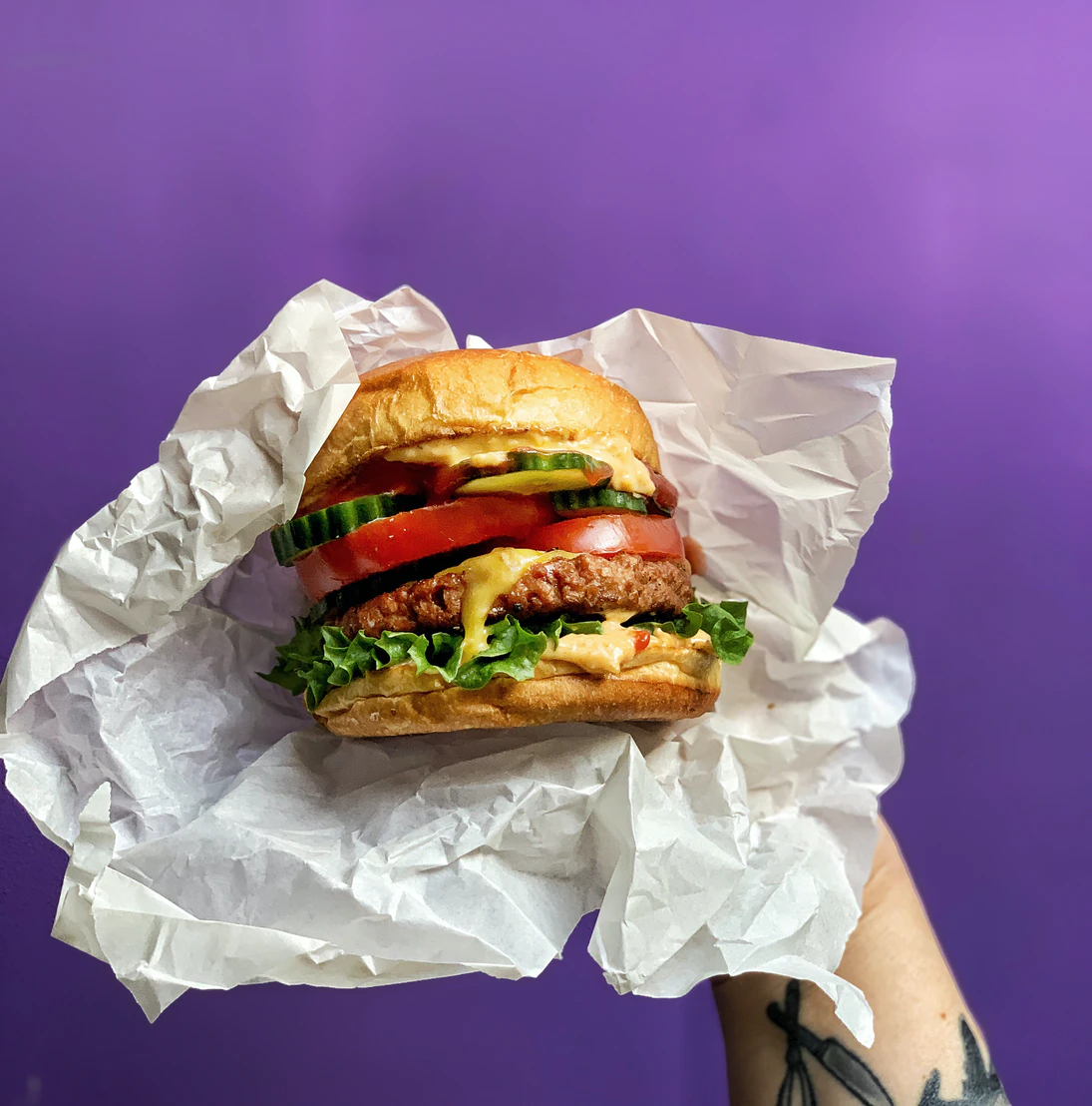 Big and Juicy Wagyu Beef Cheeseburger